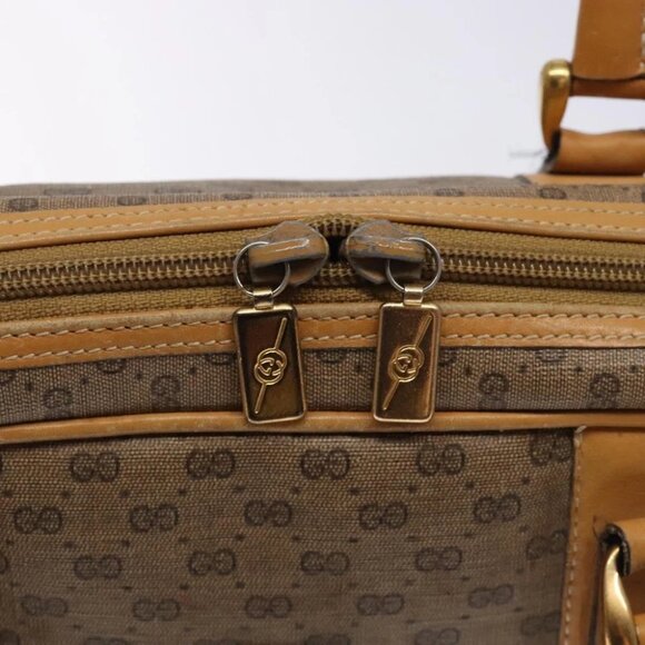 GUCCI Micro GG Supreme Hand Bag PVC Beige Gold 000 104 0030 Auth gh453 - Picture 2 of 11